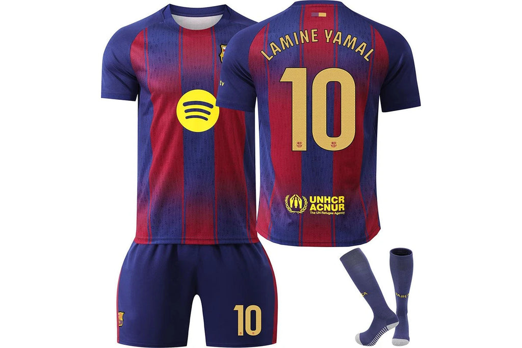 Lamine Yamal 25/26 Barcelona Home #10 Jersey Kit Youth/Adult (INTERNATIONAL STOCK)