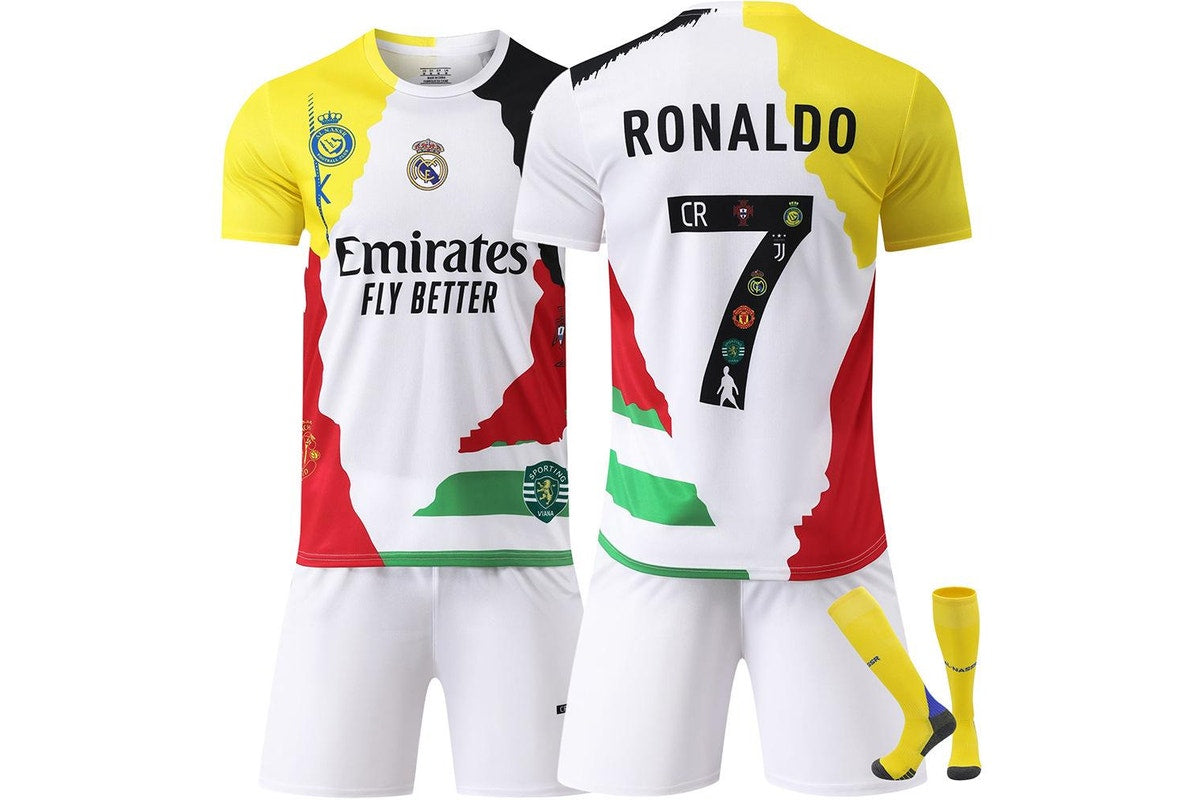 Ronaldo CR7 Commemorative #7 Jersey Kit Youth/Adult (INTERNATIONAL STOCK)
