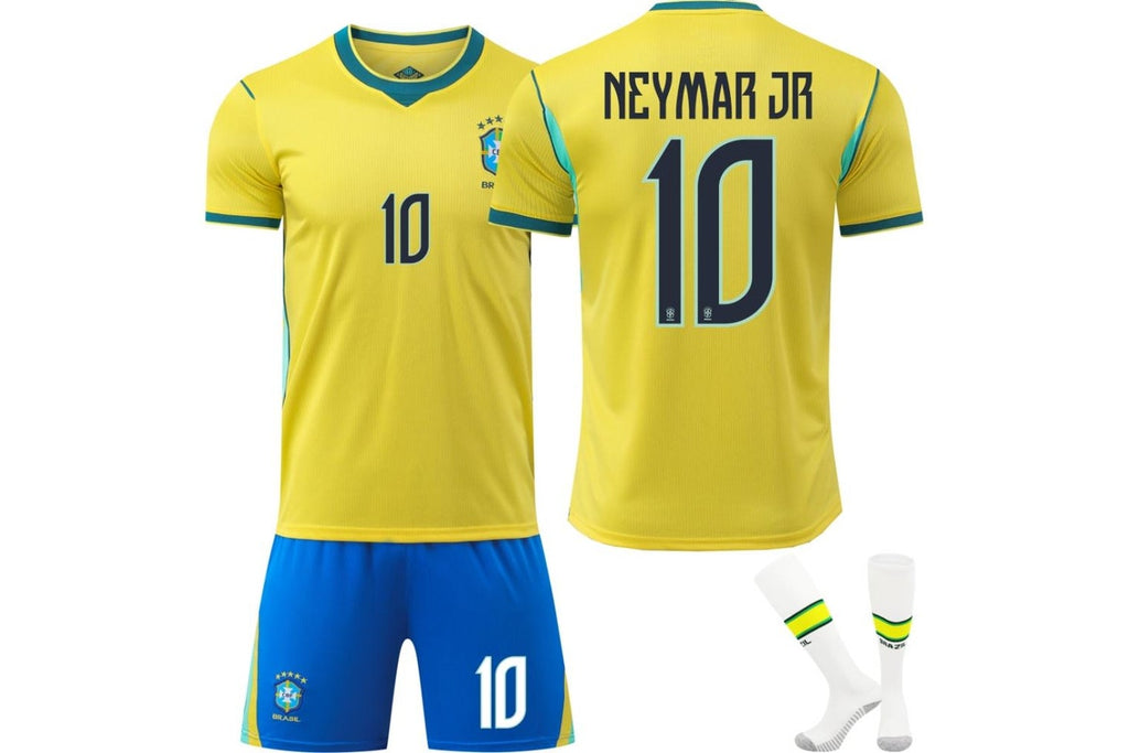 Neymar Jr 2026 Brazil World Cup #10 Home Jersey Kit Youth/Adult (INTERNATIONAL STOCK)