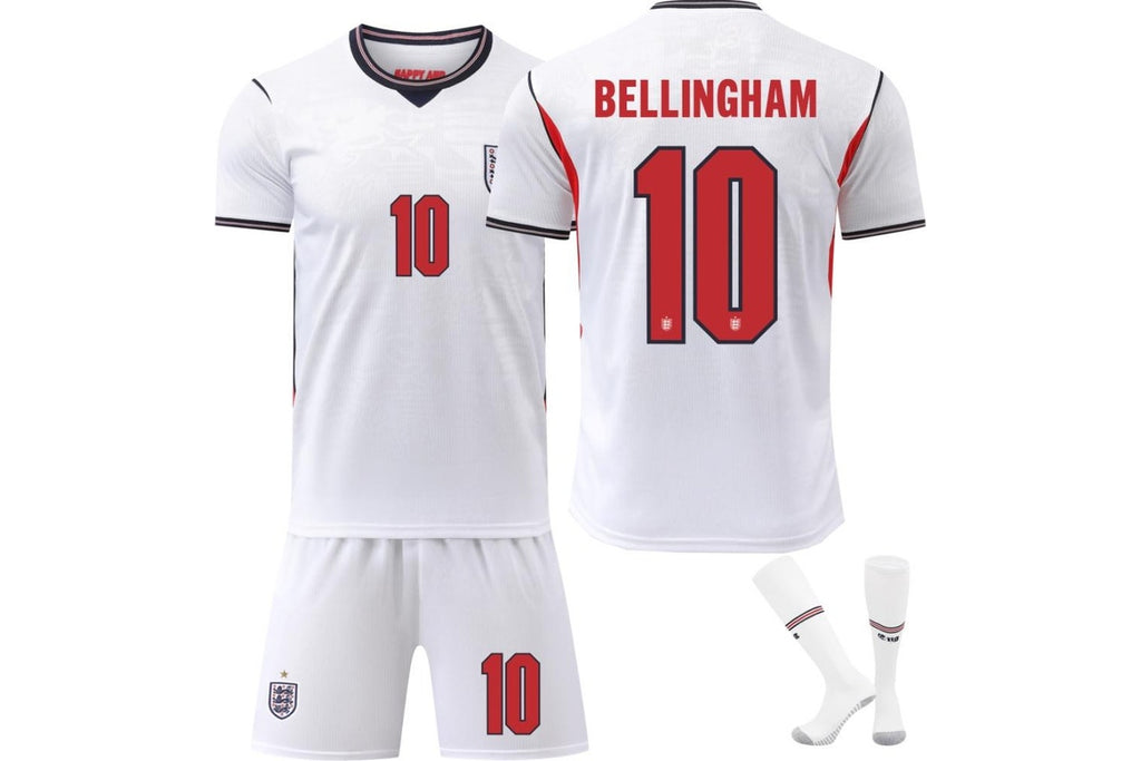 Bellingham 2026 England World Cup #10 Home Jersey Kit Youth/Adult (INTERNATIONAL STOCK)