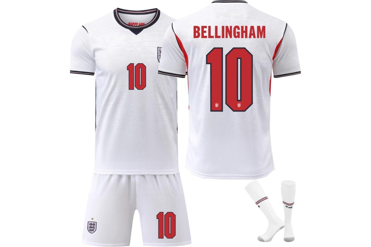 Bellingham 2026 England World Cup #10 Home Jersey Kit Youth/Adult (INTERNATIONAL STOCK)