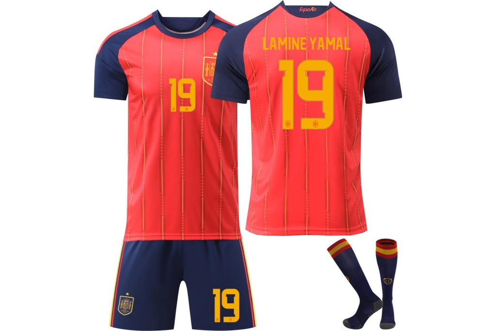 Lamine Yamal 2026 Spain World Cup #19 Home Jersey Kit Youth/Adult (INTERNATIONAL STOCK)