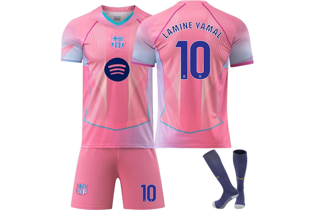 Lamine Yamal 25/26 Barcelona Pink Edition #10 Jersey Kit Youth/Adult (INTERNATIONAL STOCK)