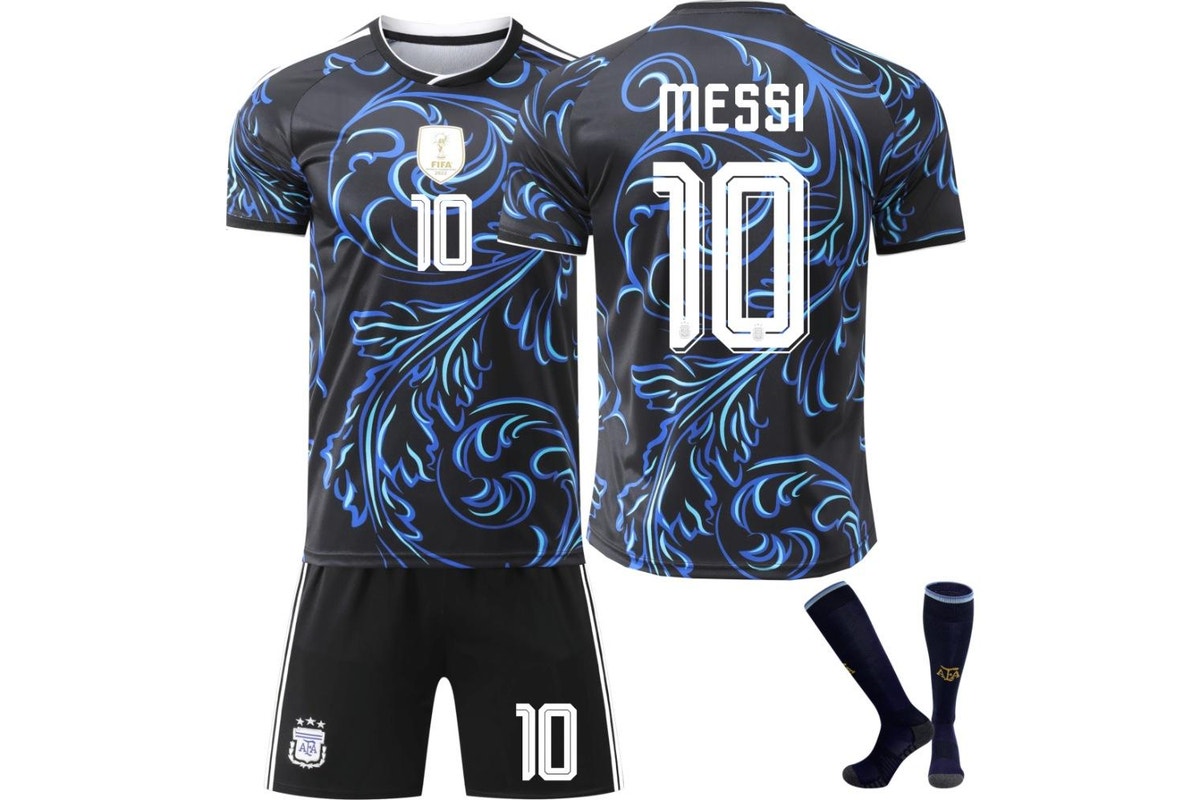 Messi 2026 Argentina World Cup #10 Away Jersey Kit Youth/Adult (INTERNATIONAL STOCK)