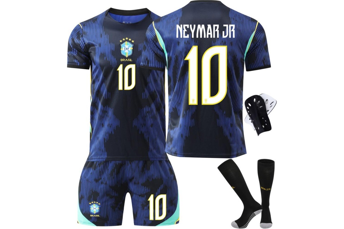 Neymar Jr 2026 Brazil World Cup #10 Away Jersey Kit Youth/Adult (INTERNATIONAL STOCK)