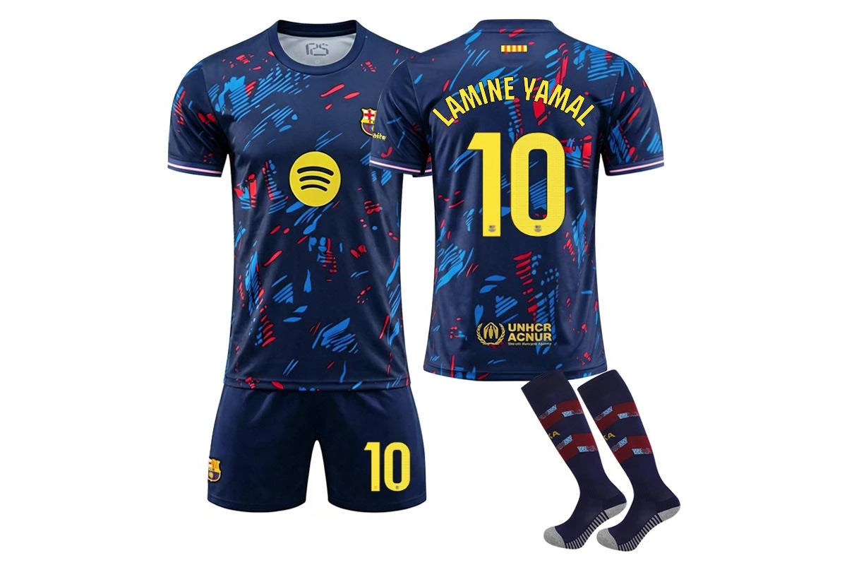 Lamine Yamal 25/26 Barcelona Special Edition #10 Jersey Kit Youth/Adult (INTERNATIONAL STOCK)