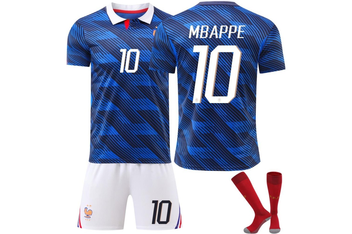 Mbappé 2026 France World Cup #10 Home Jersey Kit Youth/Adult (INTERNATIONAL STOCK)