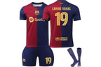 Barcelona Home Jersey Lamine #19 Red/Blue Youth Kit LOCAL STOCK