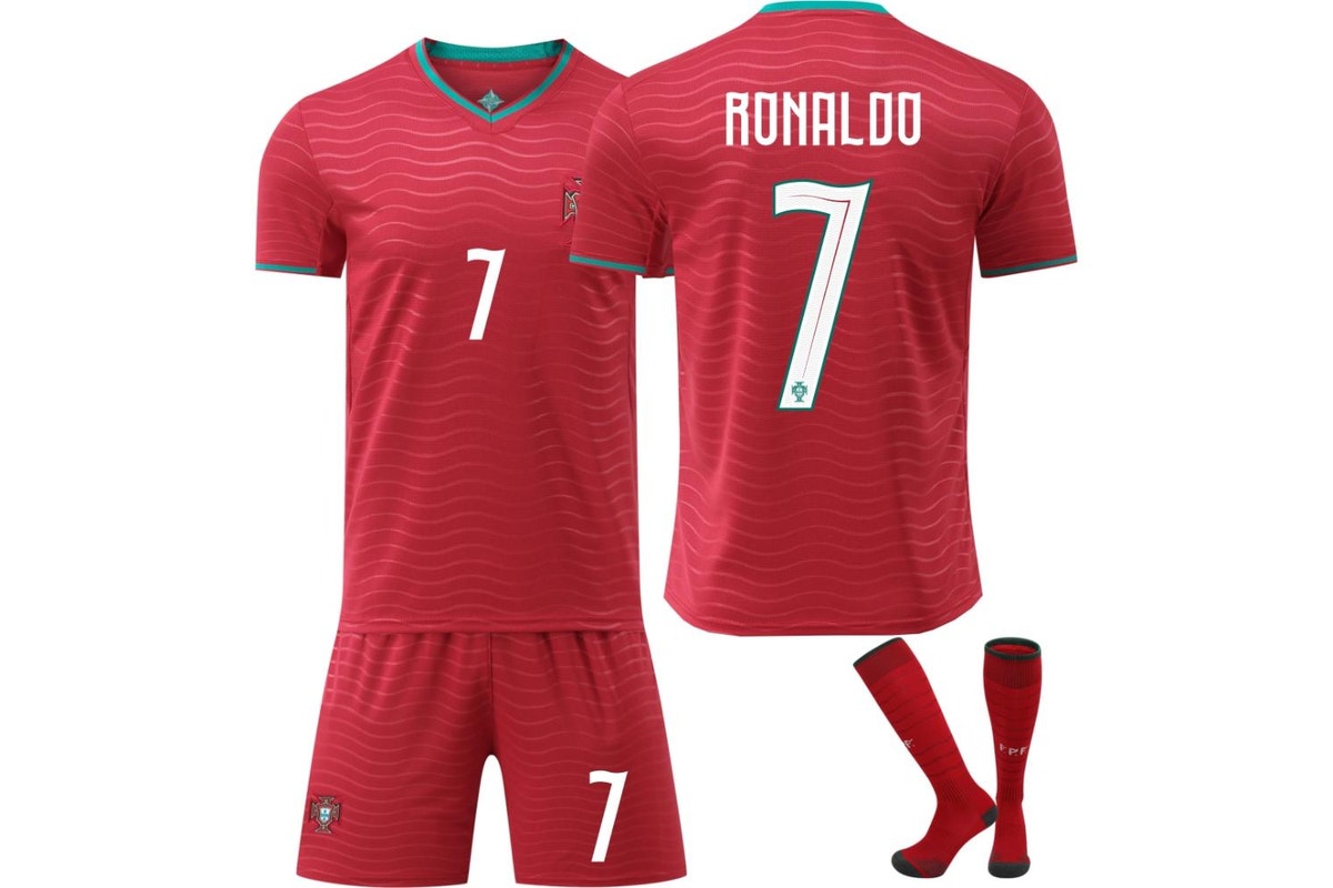 Ronaldo 2026 Portugal World Cup #7 Home Jersey Kit Youth/Adult (INTERNATIONAL STOCK)