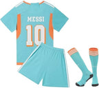Inter Miami CF Away Jersey Messi #10 Turquoise Youth Kit LOCAL STOCK