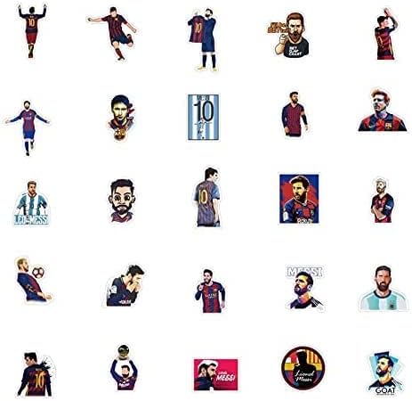 Messi Stickers Small Decals |50 Pcs| for Hydro Flasks Laptop Phone Case Computer Water Bottle
