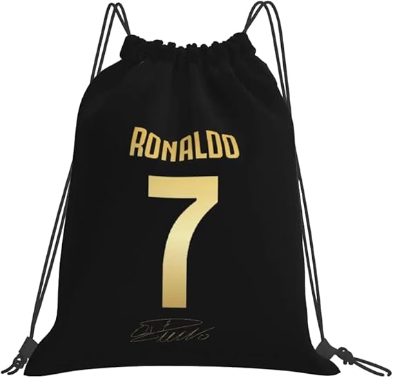 Football Legend Ronaldo Drawstring Bag | 36x30cm Midi Sized Backpack