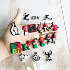 Croc Jibbitz Cristiano Ronaldo CR7 Soccer Shoe Charms Pins - 18 Pack