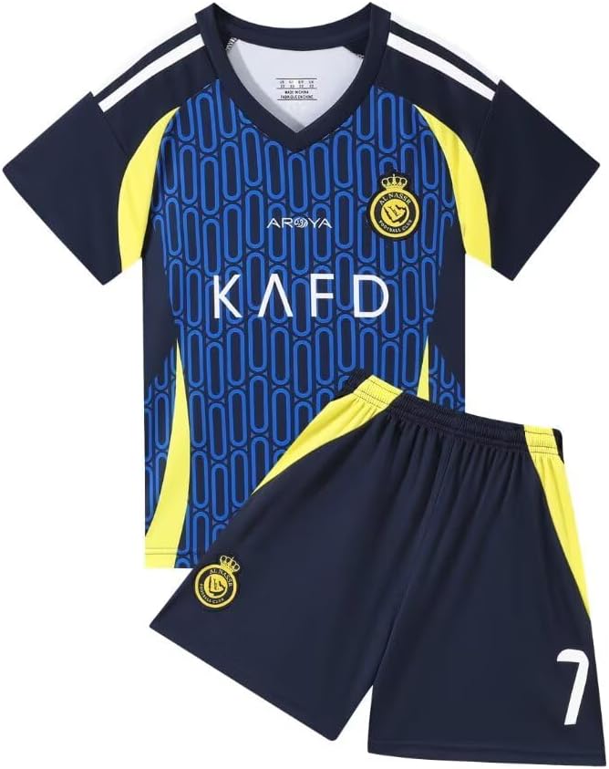 KAFD Ronaldo Jersey Blue Al-Nassr CR7 #7 Kit Youth LOCAL STOCK