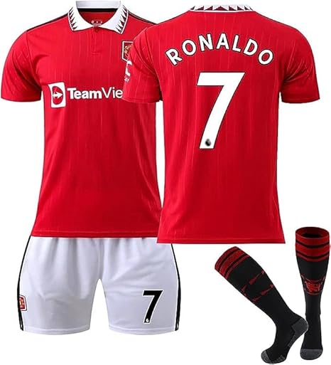 Manchester United Home Jersey Ronaldo #7 Red/White Youth Kit LOCAL STOCK
