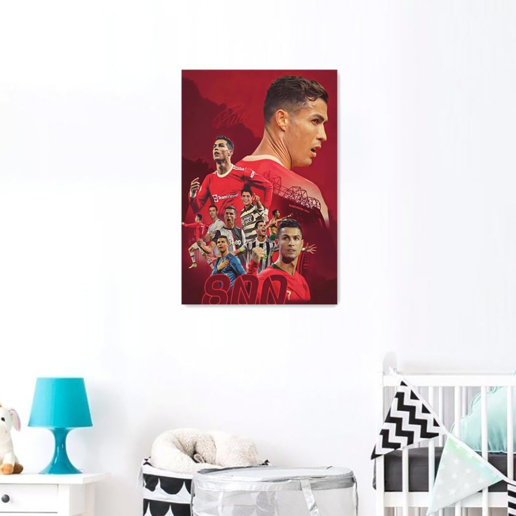 Ronaldo Soccer Poster Canvas Wall Art Bedroom Decor 40x60cm (Unframed)