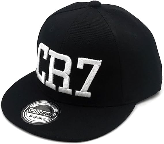 Ronaldo CR7 Embroidered Cap Hat Snapback Adjustable Black/White