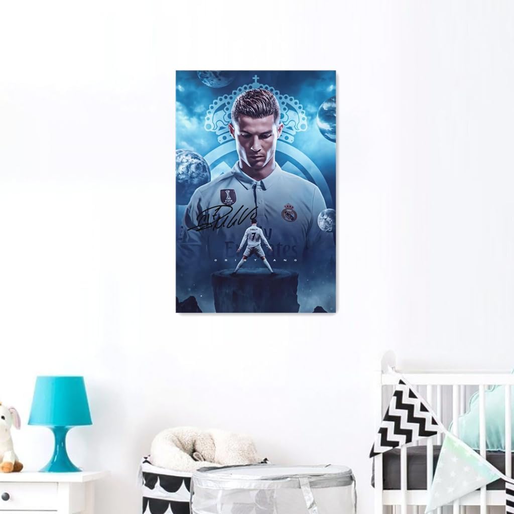 Ronaldo Soccer Poster Canvas Wall Art Bedroom Decor 40x60cm (Unframed)