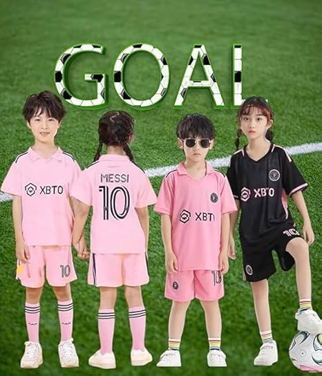 Inter Miami Away Jersey Messi #10 Pink/Black Youth Kit LOCAL STOCK