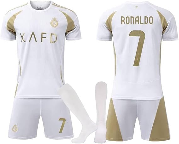 NASSR Riyadh Al Home 2024/25 Jersey Ronaldo CR7 #7 Kit Youth LOCAL STOCK