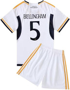 Real Madrid Home Jersey Bellingham #5 White Youth Kit LOCAL STOCK