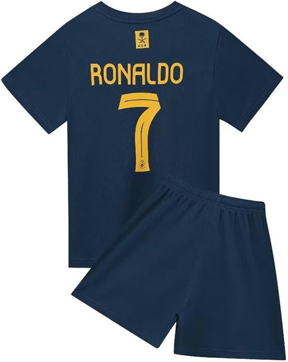 KAFD Ronaldo Jersey Blue Al-Nassr CR7 #7 Kit Youth LOCAL STOCK
