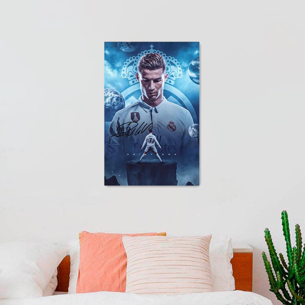 Ronaldo Soccer Poster Canvas Wall Art Bedroom Decor 40x60cm (Unframed)