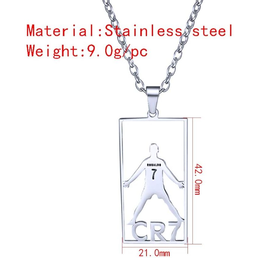 Cristiano Ronaldo CR7 Pendant Chain Necklace Premium Stainless Steel