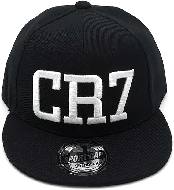 Ronaldo CR7 Embroidered Cap Hat Snapback Adjustable Black/White