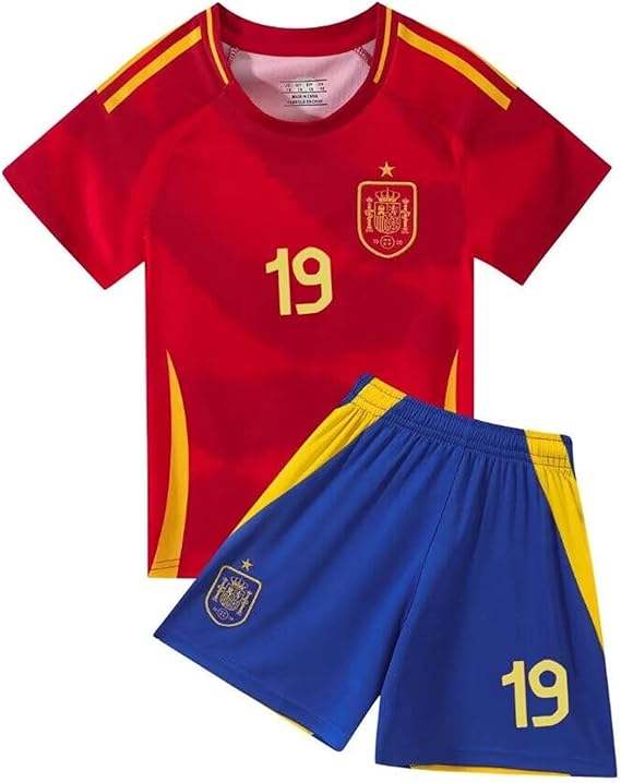 Home Jersey Lamine #19 Red Youth Kit LOCAL STOCK