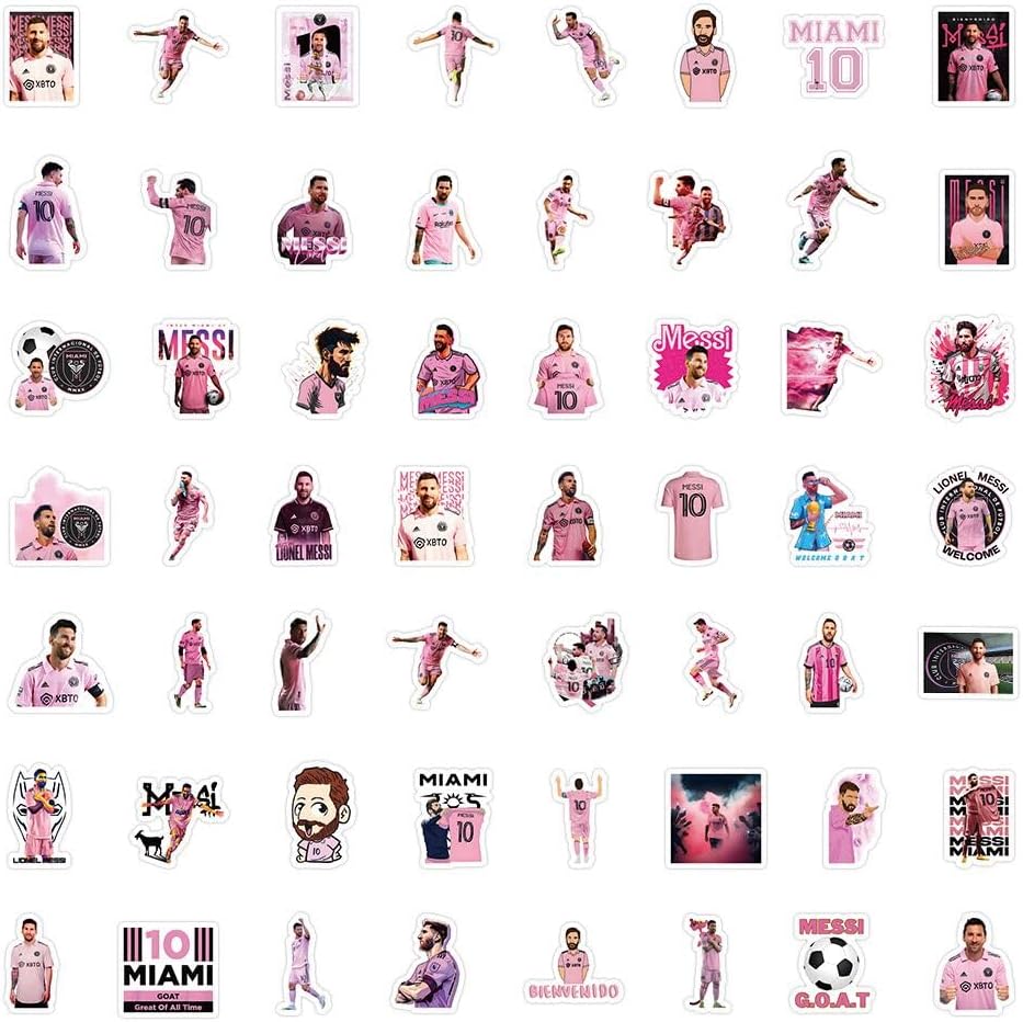 Messi Stickers Small Decals |50 Pcs| for Hydro Flasks Laptop Phone Case Computer Water Bottle (Copy)
