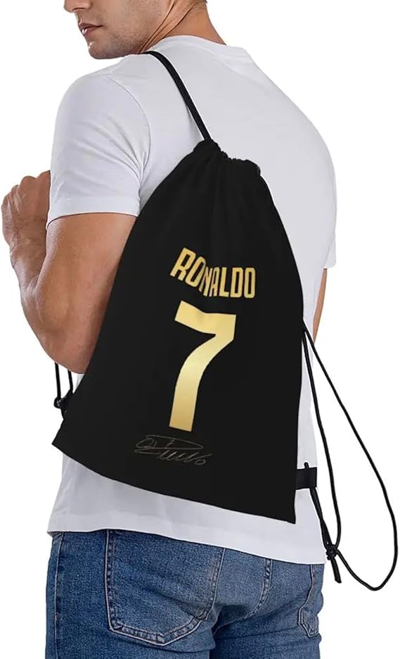 Football Legend Ronaldo Drawstring Bag | 36x30cm Midi Sized Backpack