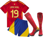 Home Jersey Lamine #19 Red Youth Kit LOCAL STOCK
