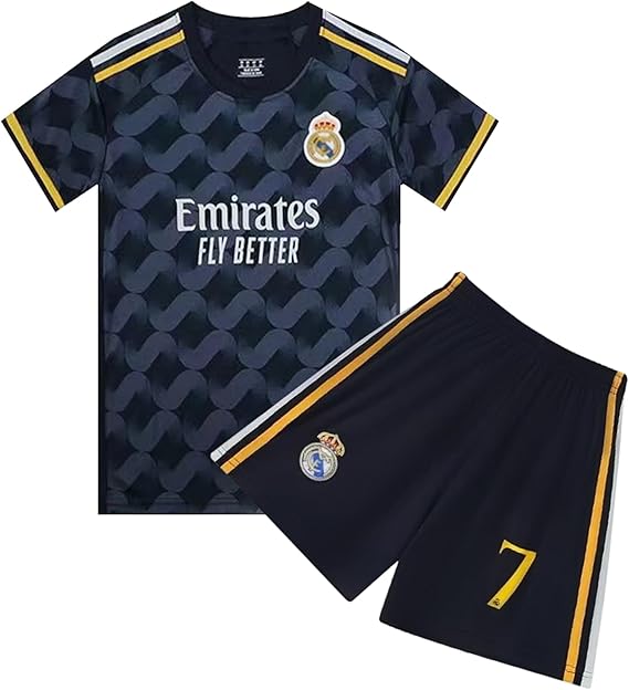 Real Madrid Away Jersey Ronaldo #7 Blue Youth Kit LOCAL STOCK