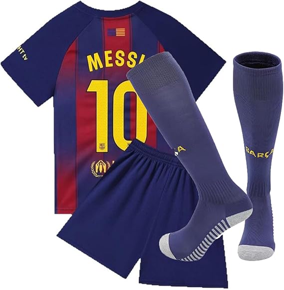 Barcelona Home Jersey Messi #10 Red/Blue Youth Kit (LOCAL STOCK)
