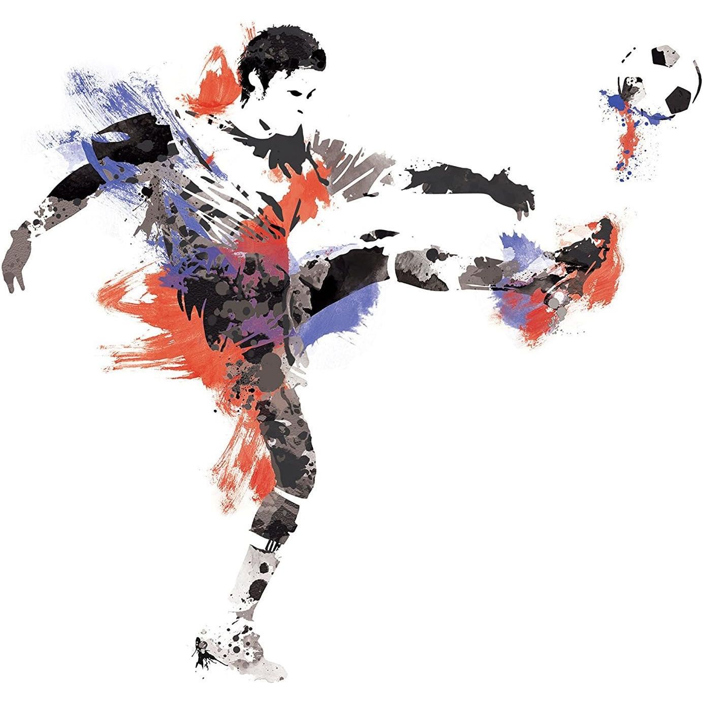 Men's Soccer Champion Peel and Stick Giant Wall Art Decal 95x90cm