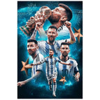 Messi Argentina Soccer Poster Canvas Wall Art Bedroom Decor 40x60cm (Unframed)