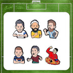 Croc Jibbitz Soccer Shoe Charms Pins Ronaldo Messi Neymar Jr & Lots More  - 50 Pack