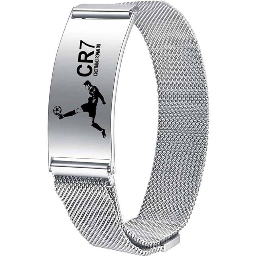 Cristiano Ronaldo CR7 Soccer Fan Commemorative Bracelet | Stainless Steel | Adjustable