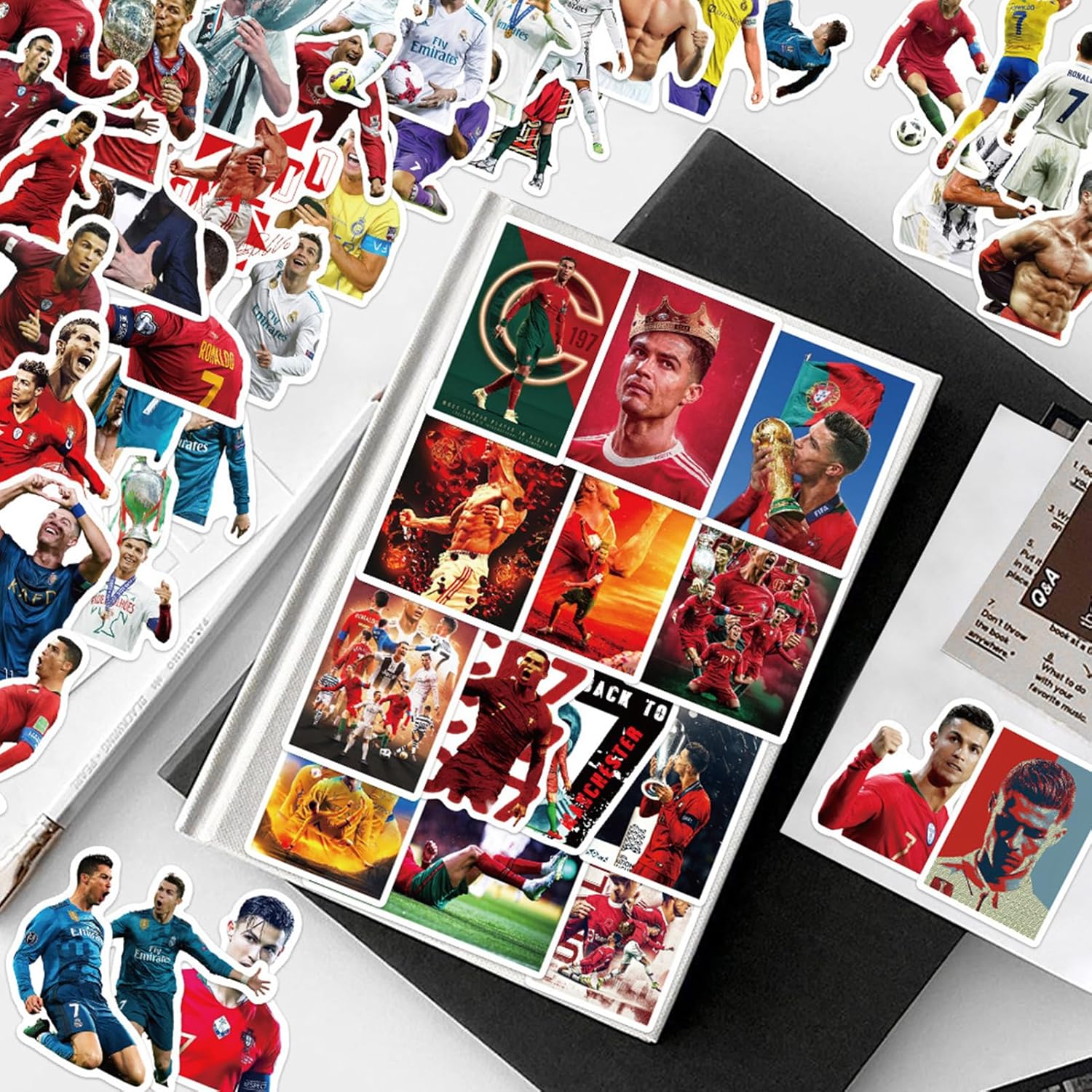 Ronaldo Stickers Small Decals |50 Pcs| for Hydro Flasks Laptop Phone Case Computer Water Bottle