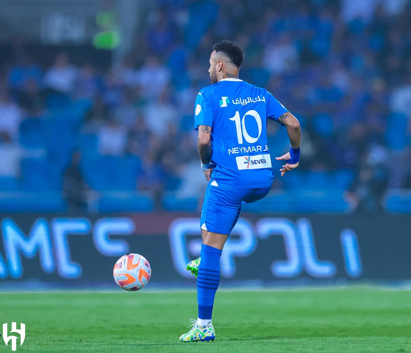 Riyadh New Moon Home Neymar Jr #10 Soccer Jersey Blue/White Youth Kit LOCAL STOCK